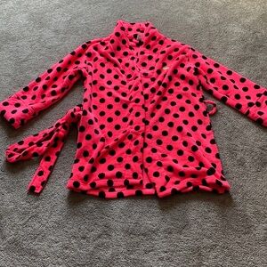 Pink VS Polka Dot Fleece Robe SIZE XS/S